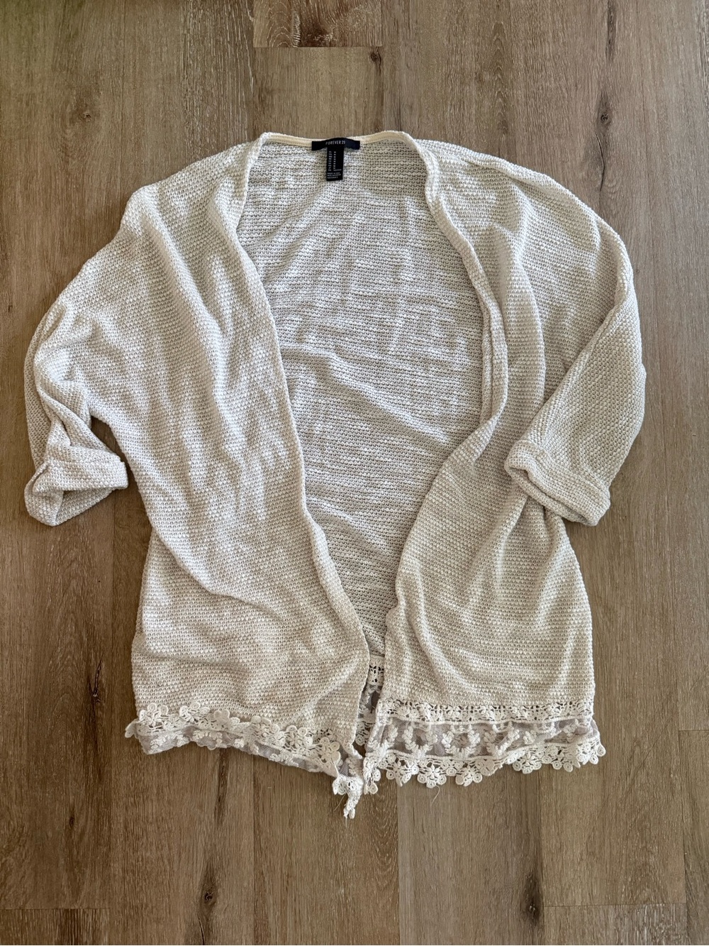 Forever 21 Cream Cardigan
